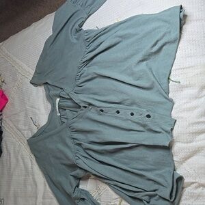 We the Free Green Top